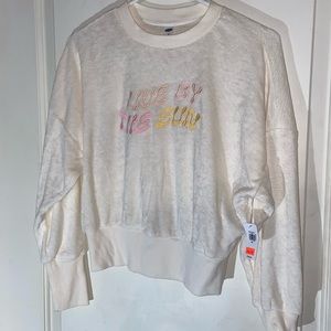 Old Navy / Lightweight cropped sweatshirt / XS / tags on / cream